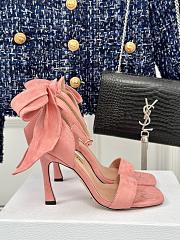 Fortok Dior Heeled Sandal Pink Suede Calfskin - 1