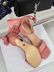 Fortok Dior Heeled Sandal Pink Suede Calfskin - 5