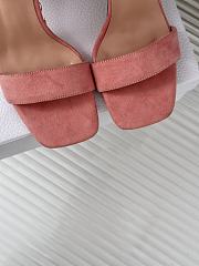 Fortok Dior Heeled Sandal Pink Suede Calfskin - 4