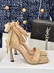 Fortok Dior Heeled Sandal Beige Suede Calfskin - 1