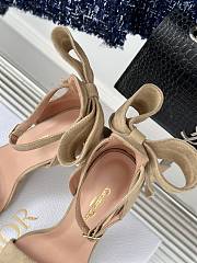 Fortok Dior Heeled Sandal Beige Suede Calfskin - 6