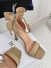 Fortok Dior Heeled Sandal Beige Suede Calfskin - 3