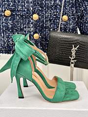 Fortok Dior Heeled Sandal Green Suede Calfskin - 1