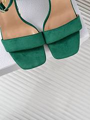 Fortok Dior Heeled Sandal Green Suede Calfskin - 2