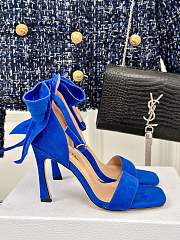 Fortok Dior Heeled Sandal Blue Suede Calfskin - 1