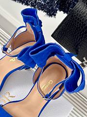 Fortok Dior Heeled Sandal Blue Suede Calfskin - 5