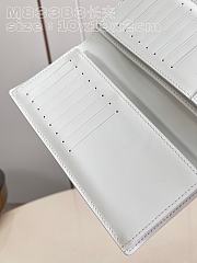 Fortok Louis Vuitton Zippy Vertical Wallet White Monogram Shadow Calfskin Leather M83381 10x19x2cm - 5