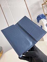 Fortok Louis Vuitton Zippy Vertical Wallet Dark Blue Monogram Shadow Calfskin Leather M83381 10x19x2cm - 2