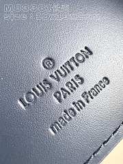 Fortok Louis Vuitton Zippy Vertical Wallet Dark Blue Monogram Shadow Calfskin Leather M83381 10x19x2cm - 5