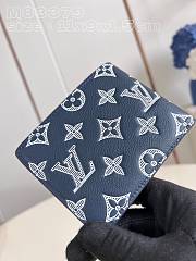 Fortok Louis Vuitton Multiple Wallet Dark Blue Monogram Shadow Calfskin Leather M83379 11x9x1.5cm - 5