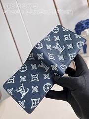 Fortok Louis Vuitton Multiple Wallet Dark Blue Monogram Shadow Calfskin Leather M83379 11x9x1.5cm - 4