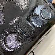 Fortok Gucci Diana Medium Patent Leather Tote Bag Black 35x30x14cm - 5