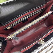 Fortok Gucci Diana Medium Patent Leather Tote Bag Burgundy 35x30x14cm - 2
