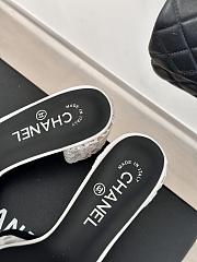 Fortok Chanel White Mesh Lace Slippers - 3