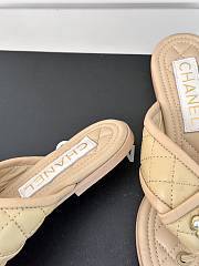 Fortok Chanel Double C Flip Flops in Beige - 2