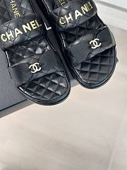 Fortok Chanel Bow Double C Platform Slippers in Black - 6