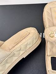 Fortok Chanel Bow double C Platform Slippers in Beige - 6