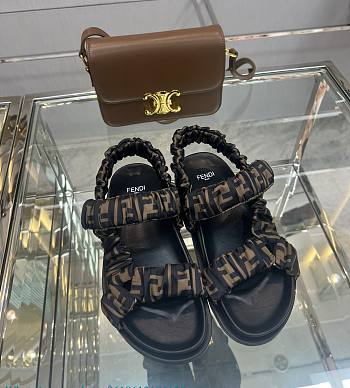 Fortok Fendi Feel Brown Satin Sandals