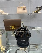 Fortok Fendi Feel Brown Satin Sandals - 5