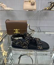 Fortok Fendi Feel Brown Satin Sandals - 4