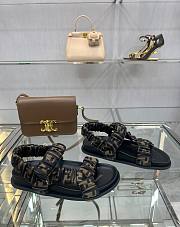 Fortok Fendi Feel Brown Satin Sandals - 3