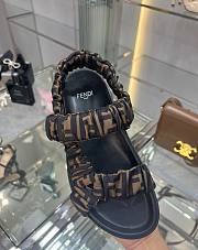 Fortok Fendi Feel Brown Satin Sandals - 2