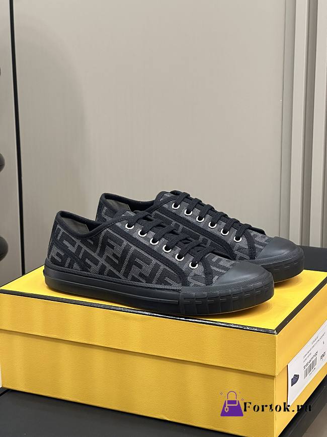 Fortok Fendi Domino Sneakers in Black - 1