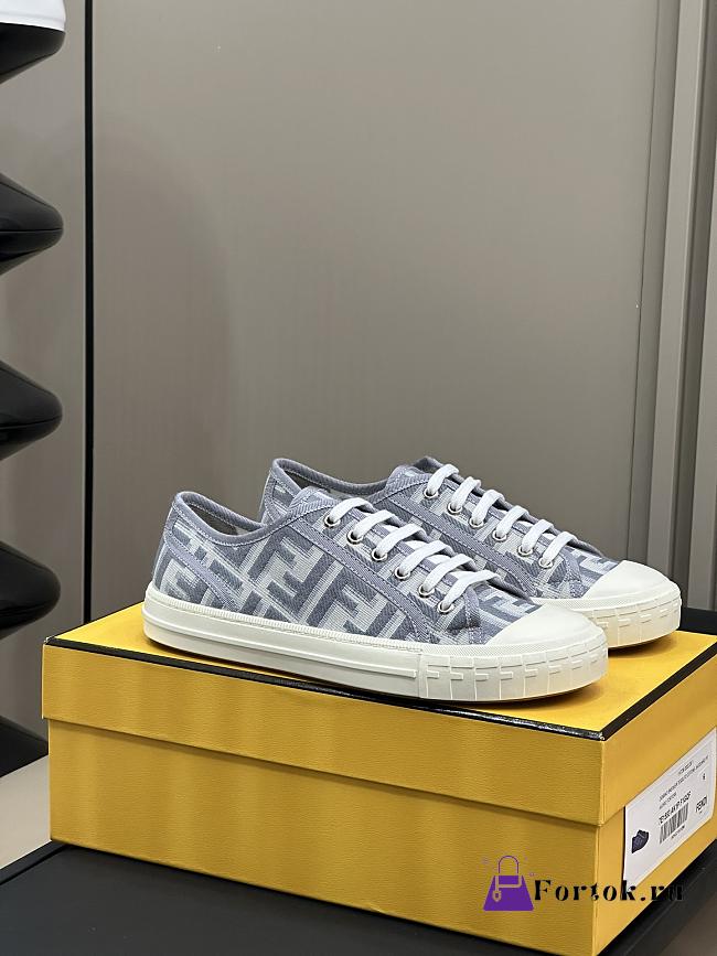 Fortok Fendi Domino Sneakers in Grey - 1
