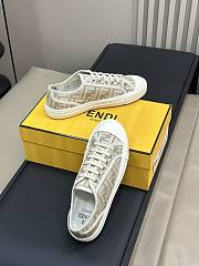 Fortok Fendi Domino Sneakers in Beige - 2