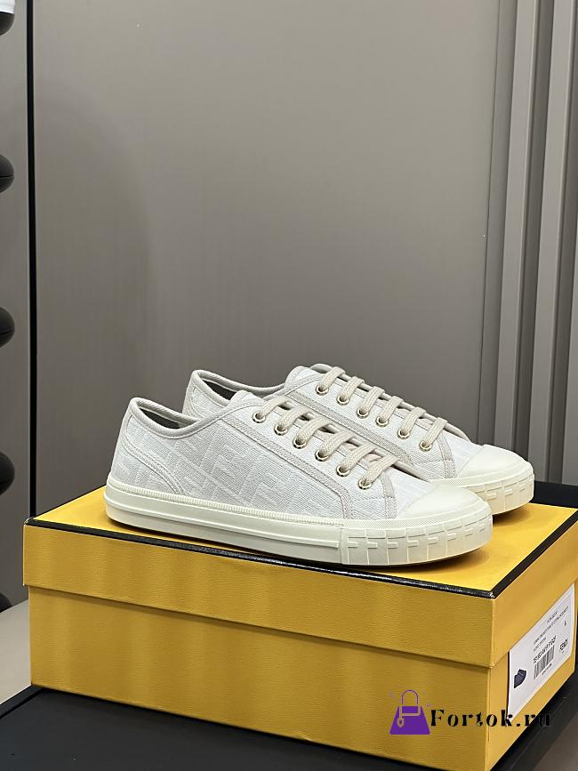 Fortok Fendi Domino Sneakers in White - 1