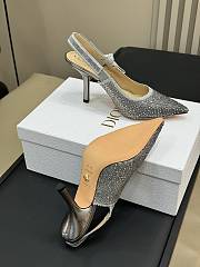 Fortok Dior J'adior Slingback Pump Pearls Silver - 4