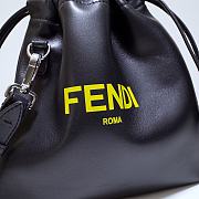 Fortok Fendi Pack Small Pouch Black Nappa Leather Bag 24x2x24cm - 6