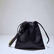 Fortok Fendi Pack Small Pouch Black Nappa Leather Bag 24x2x24cm - 4