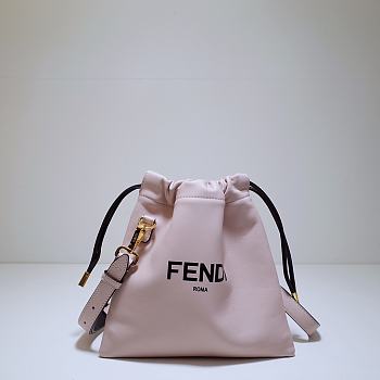 Fortok Fendi Pack Small Pouch Pink Nappa Leather Bag 24x2x24cm