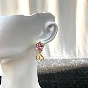 Fortok Dior Pink Diamond Pendant Earrings - 5