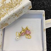 Fortok Dior Pink Diamond Pendant Earrings - 6