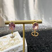Fortok Dior Pink Diamond Pendant Earrings - 4