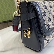 Fortok Gucci Luce Small Shoulder Bag Dark Blue 786027 12.5x 27.5x6.5cm - 5