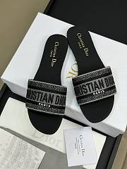 Fortok Dior Dway Slides in Black - 5