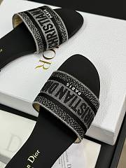 Fortok Dior Dway Slides in Black - 4