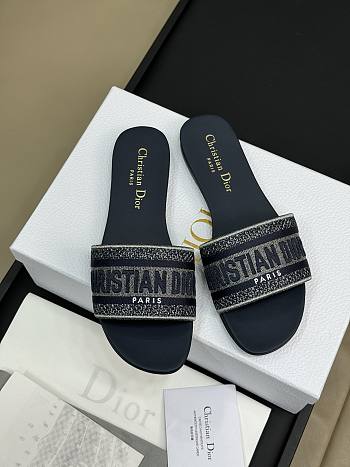 Fortok Dior Dway Slides in Dark Blue