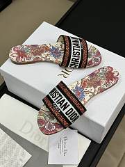 Fortok Dior Dway Slide Multicolor Embroidered Cotton - 6
