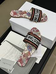 Fortok Dior Dway Slide Multicolor Embroidered Cotton - 5