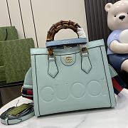 Fortok Gucci Diana Small Tote Bag in Blue 702721 27x24x11cm - 1