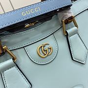 Fortok Gucci Diana Small Tote Bag in Blue 702721 27x24x11cm - 2