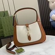 Fortok Gucci Jackie Shoulder Bag Natural Canvas Brown 782849 27.5x19x4cm - 1