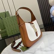 Fortok Gucci Jackie Shoulder Bag Natural Canvas Brown 782849 27.5x19x4cm - 6
