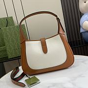 Fortok Gucci Jackie Shoulder Bag Natural Canvas Brown 782849 27.5x19x4cm - 4