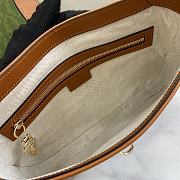 Fortok Gucci Jackie Shoulder Bag Natural Canvas Brown 782849 27.5x19x4cm - 2