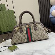 Fortok Gucci Ophidia Small Handbag Beige And Ebony GG Supreme Canvas 795249 31.5x16.5x8cm - 1